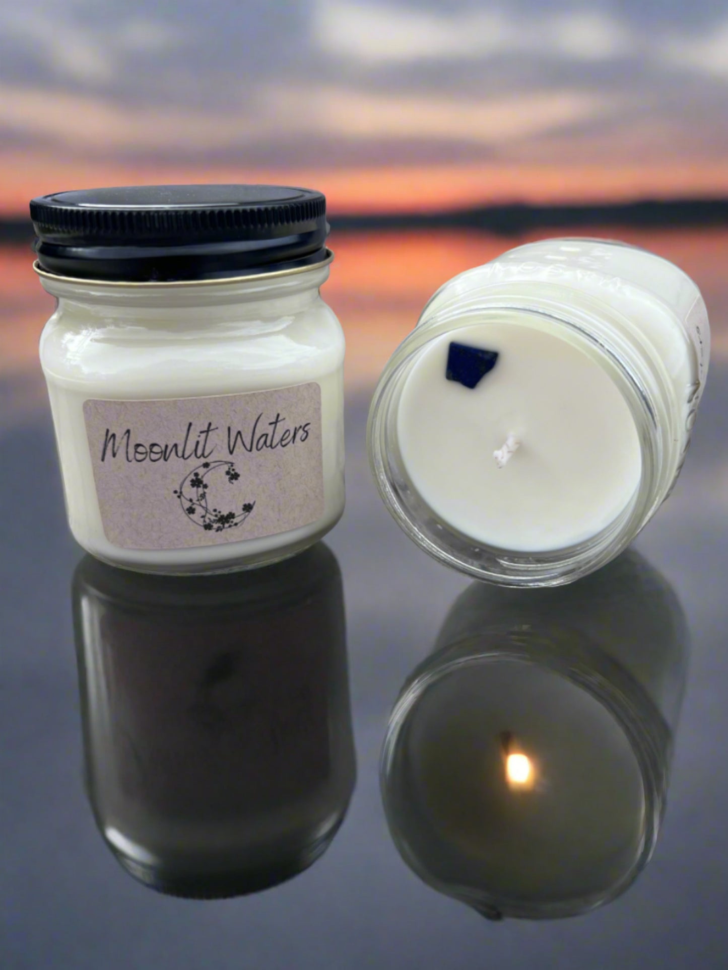 8oz Moonlit Waters Mason Jar