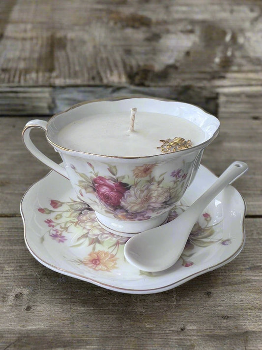 Teacup Candle-Spiced Honey & Tobacco